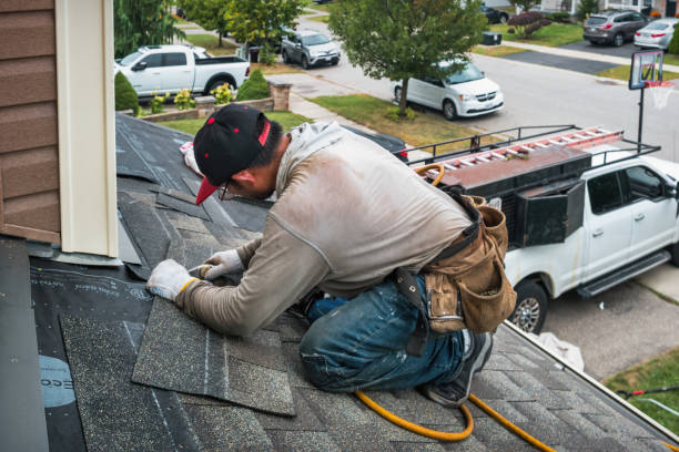 Professional Storm Damage Roof Repair technician working in Stony Brook University, NY